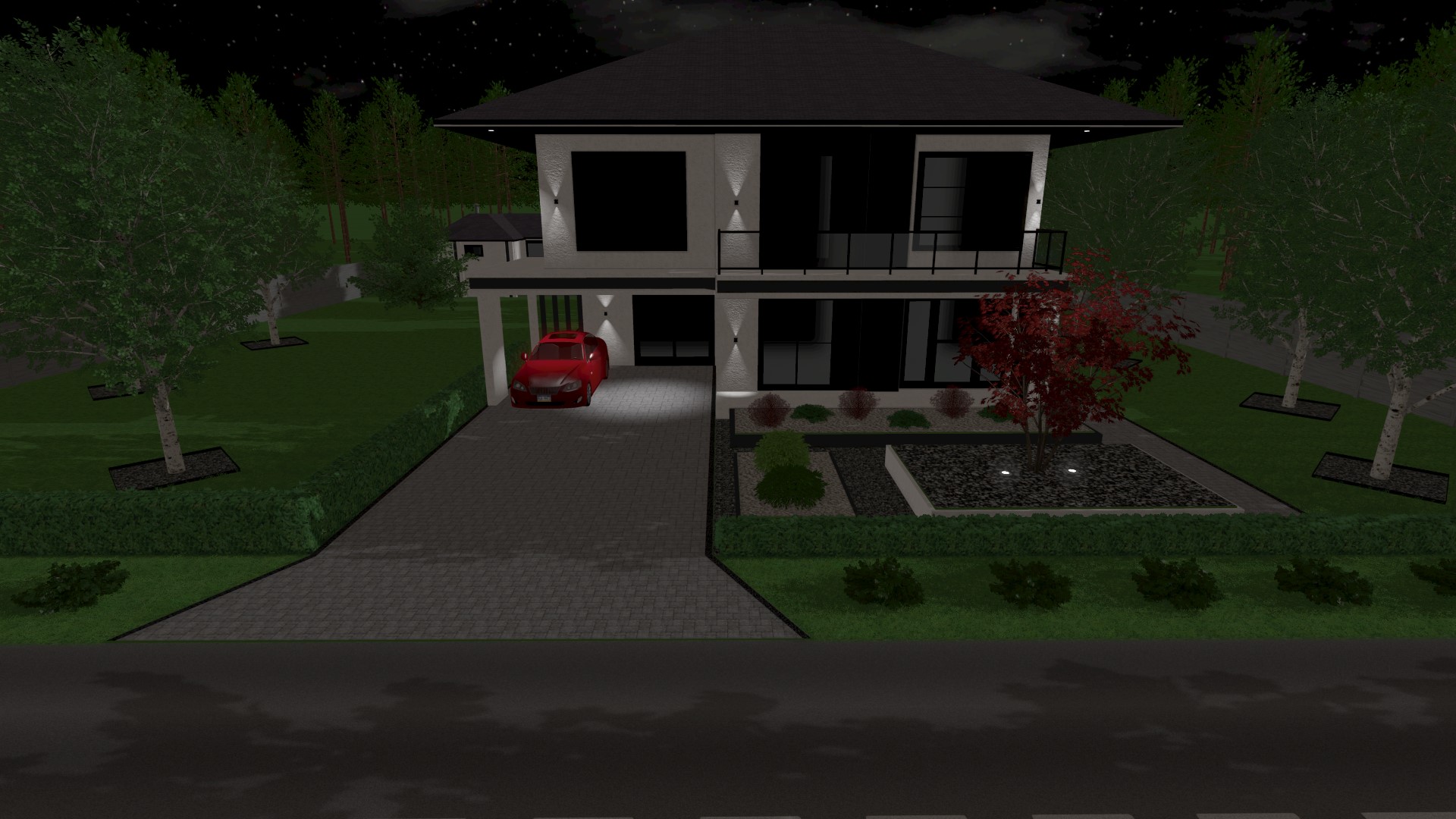 Ландшафтный дизайн участка 12 соток-8