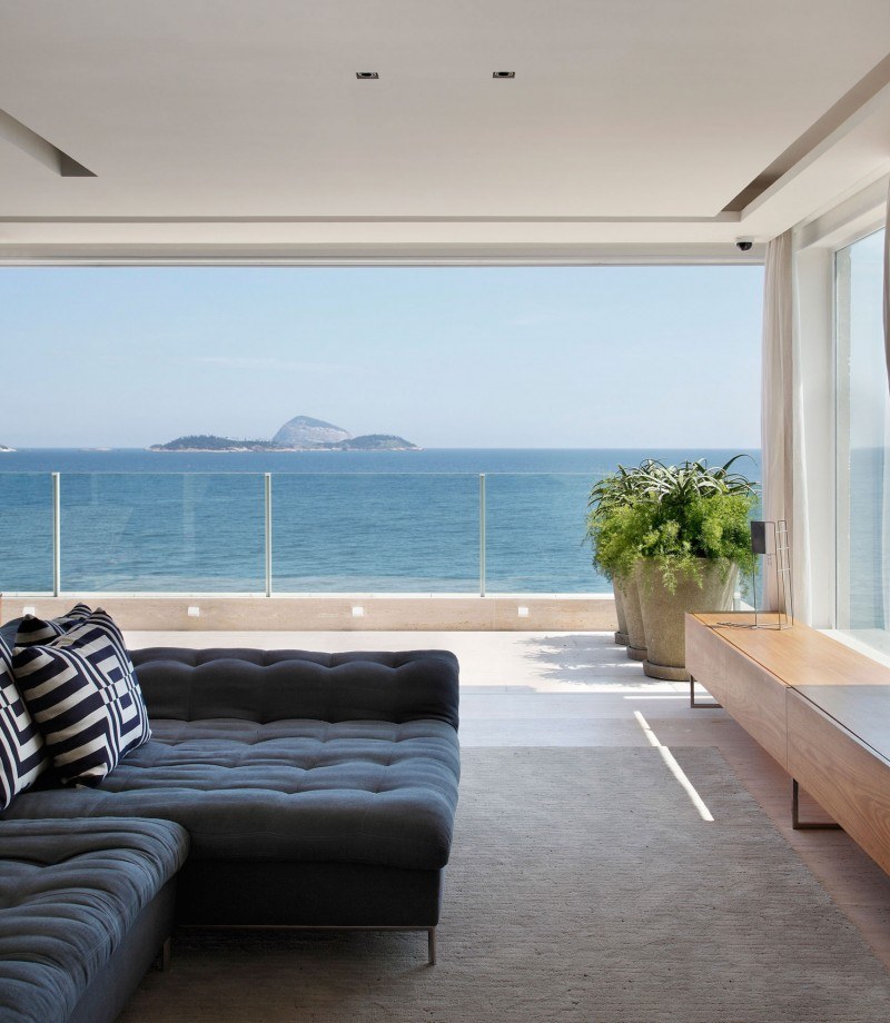 豪华别墅 现代风格巴西里约热内卢三层海滩别墅-16