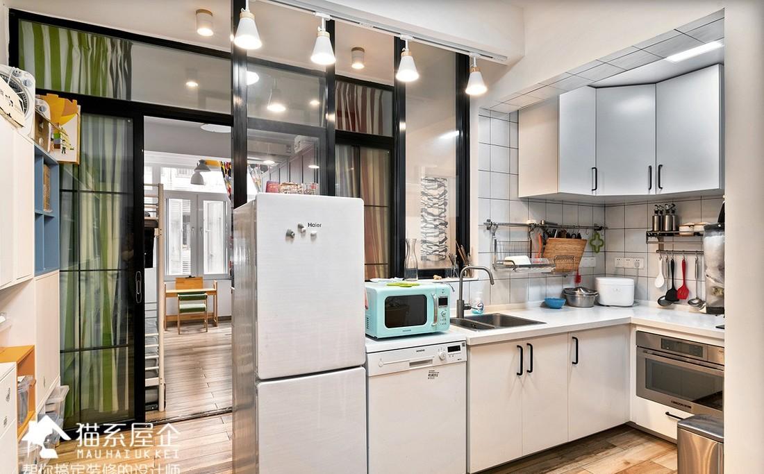 55㎡“猫系屋企”变身二宝家庭乐园，巧改户型实现空间利用最大化-13