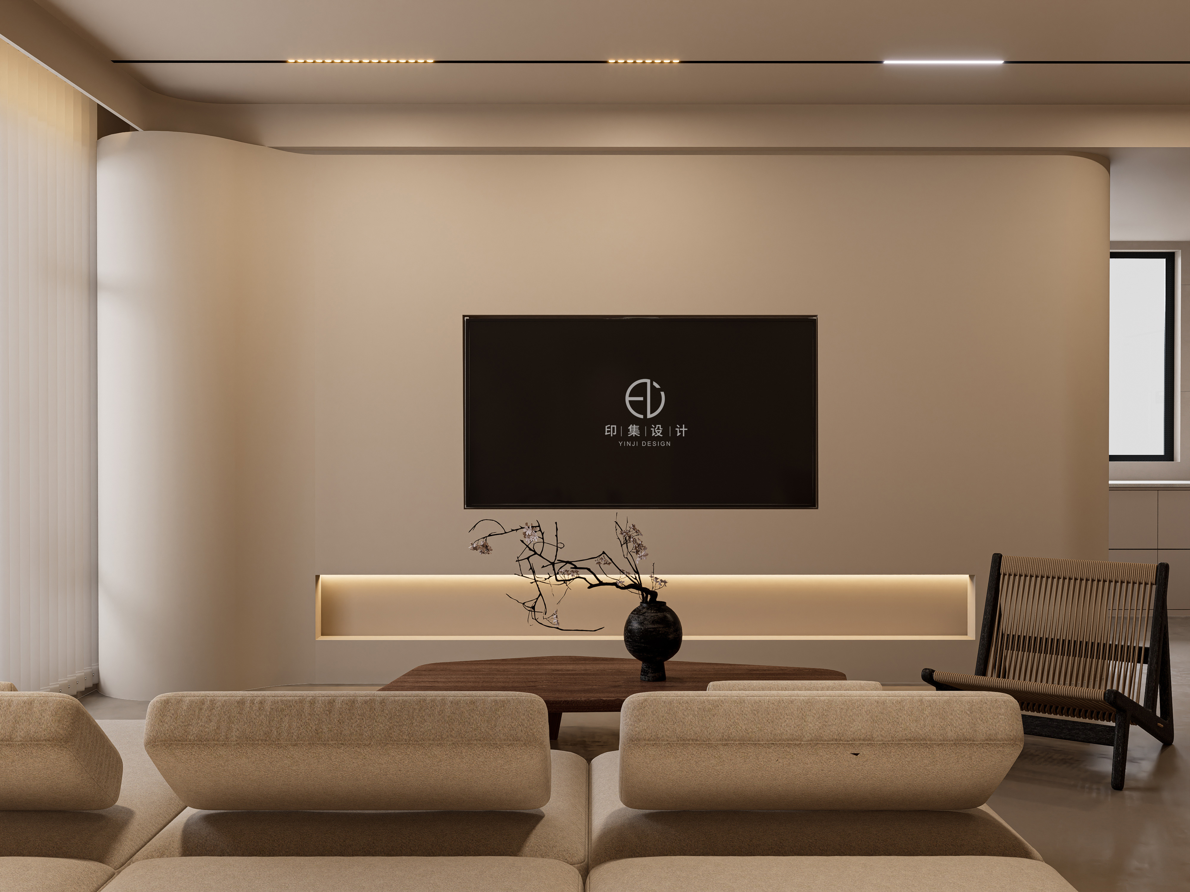 153㎡侘寂风|温和从容，岁月静好-4