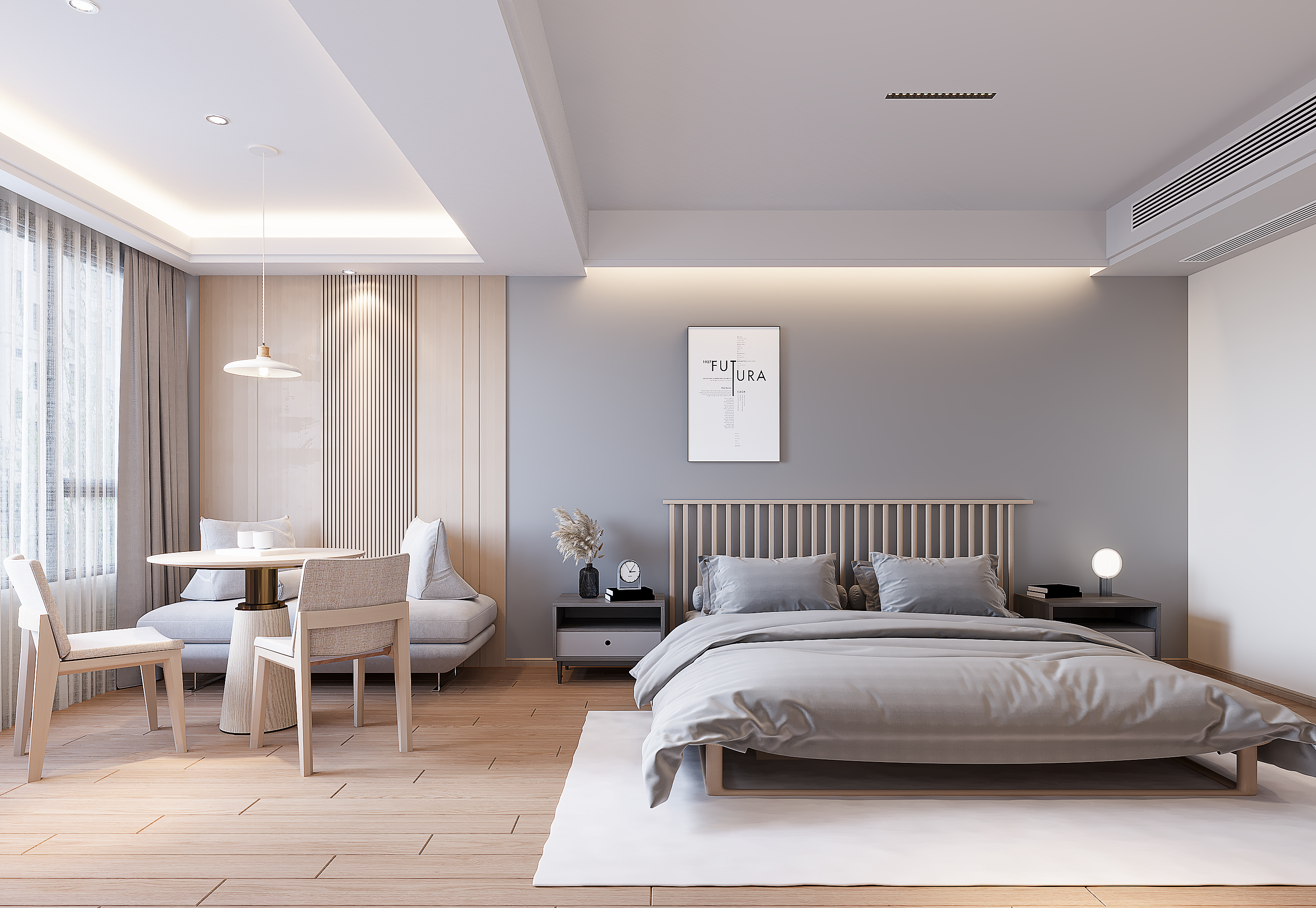 极简主义舒适住宅丨星夜设计表现-2