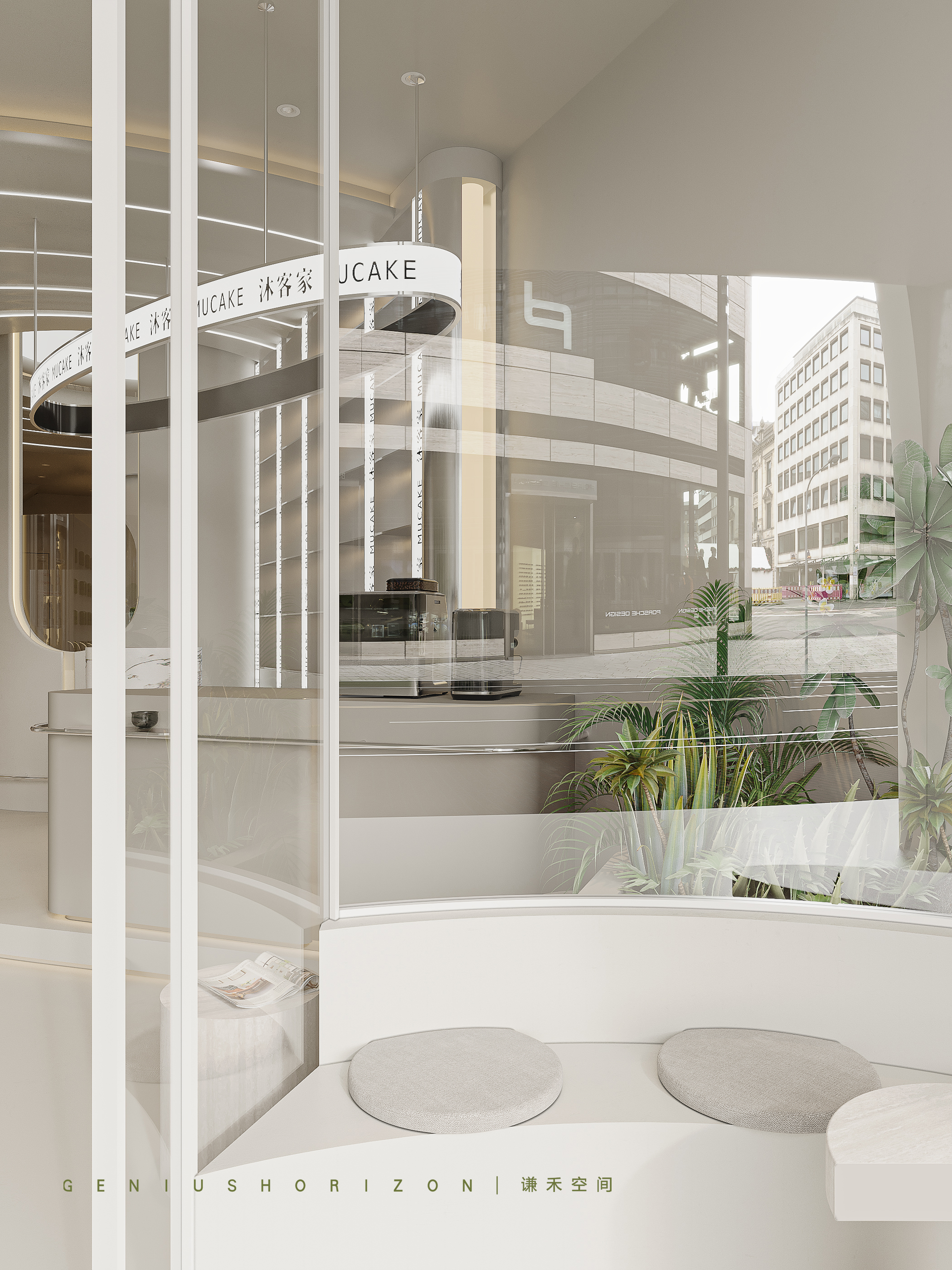 现代蛋糕店效果表现丨谦禾空间设计事务所-11