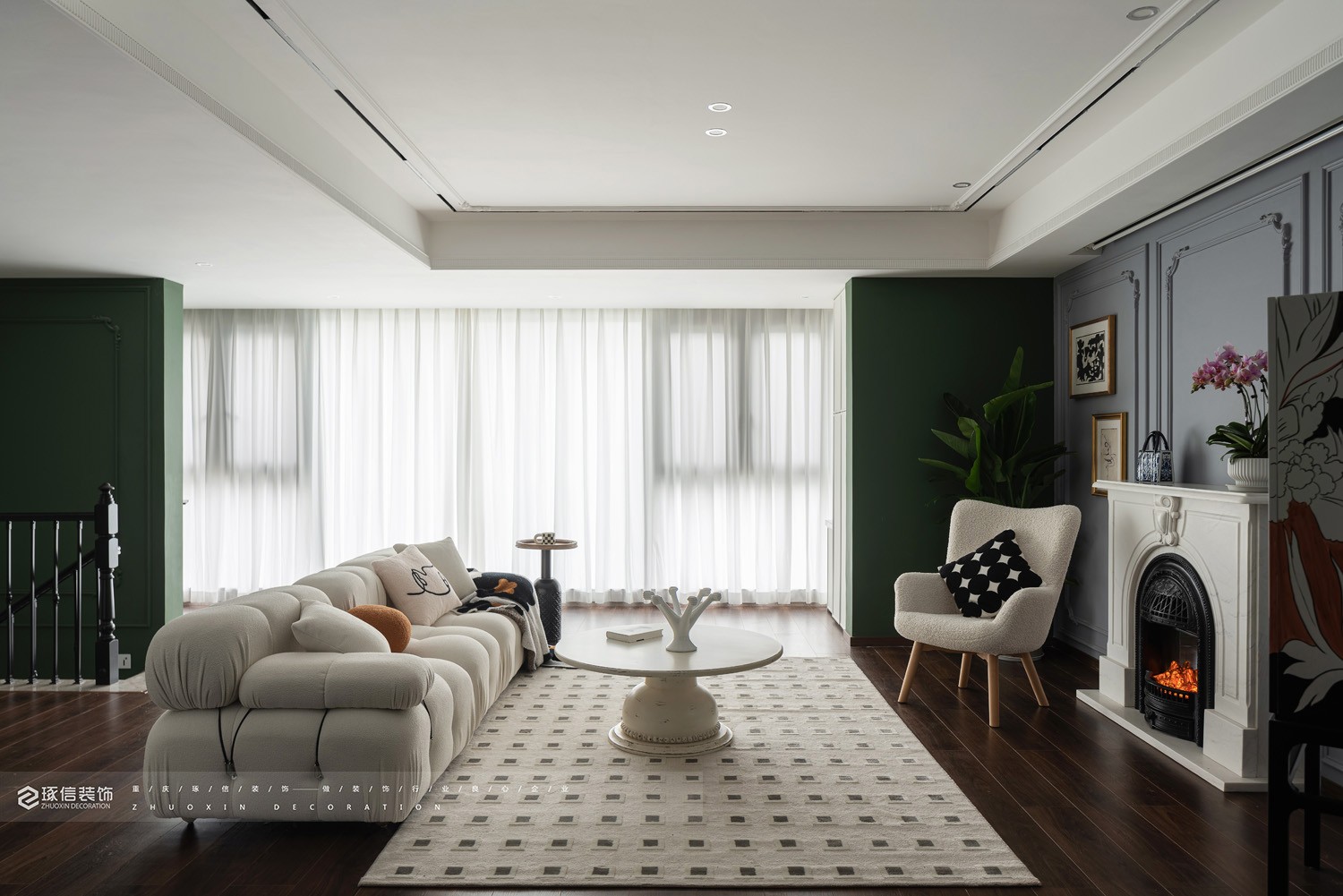 230 平美式混搭之家丨琢信装饰-21