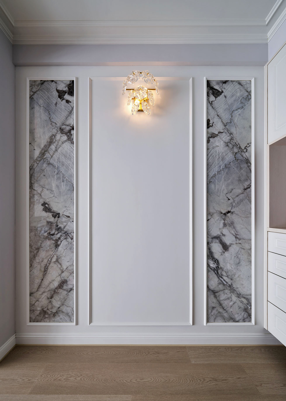 家装设计案例鉴赏——淡系紫现代乡村风家邸 -7