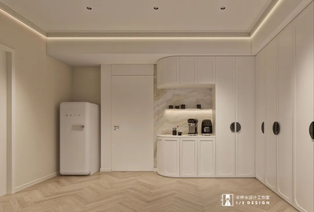 宁波融创慈澜府法式极简风室内设计丨中国宁波丨半杯水设计工作室-27