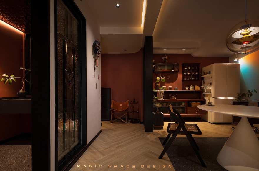 花窗玻璃的现代诗意 · 79㎡百川一居室设计丨百川设计-5