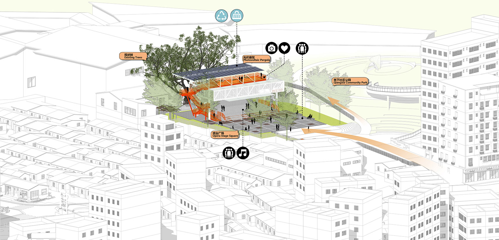 羌下村戏台变形记,深圳丨中国深圳丨自组空间设计-12