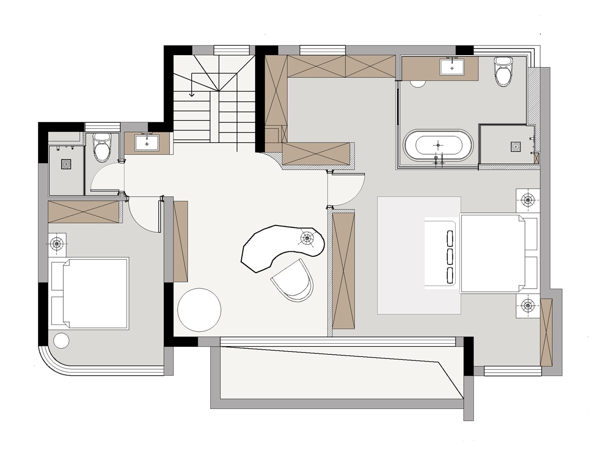 法式混搭住宅设计丨中国成都丨成都宏福樘设计-15