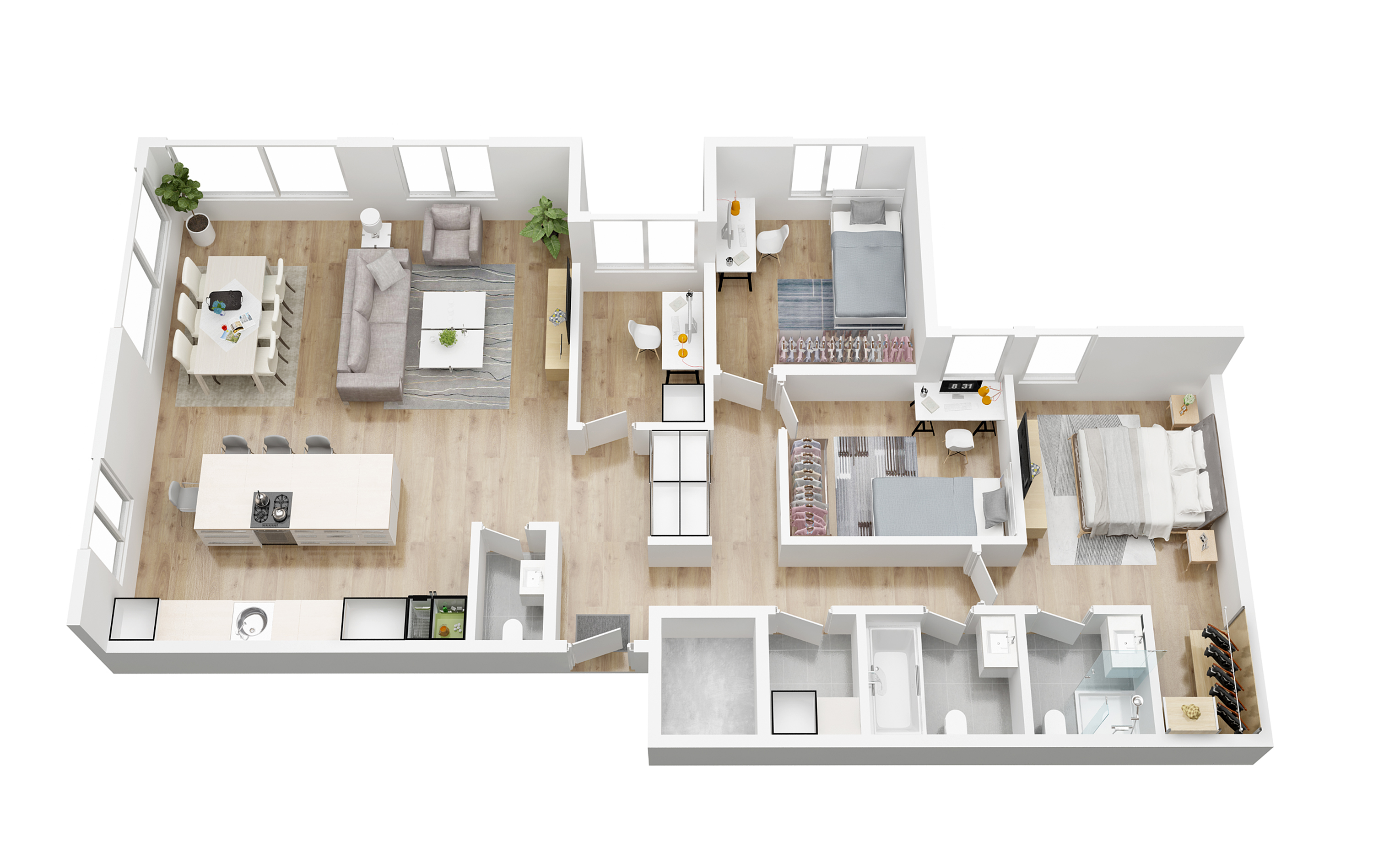 二维和三维平面布置图项目-7