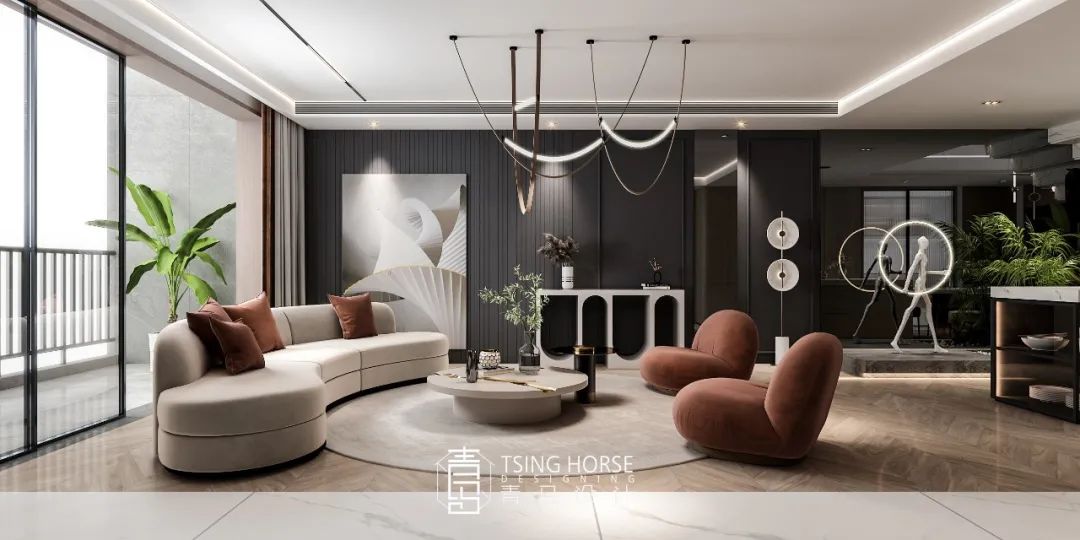 中海曲江大城现代轻奢设计，李峻团队打造 200㎡中叠生活空间-46