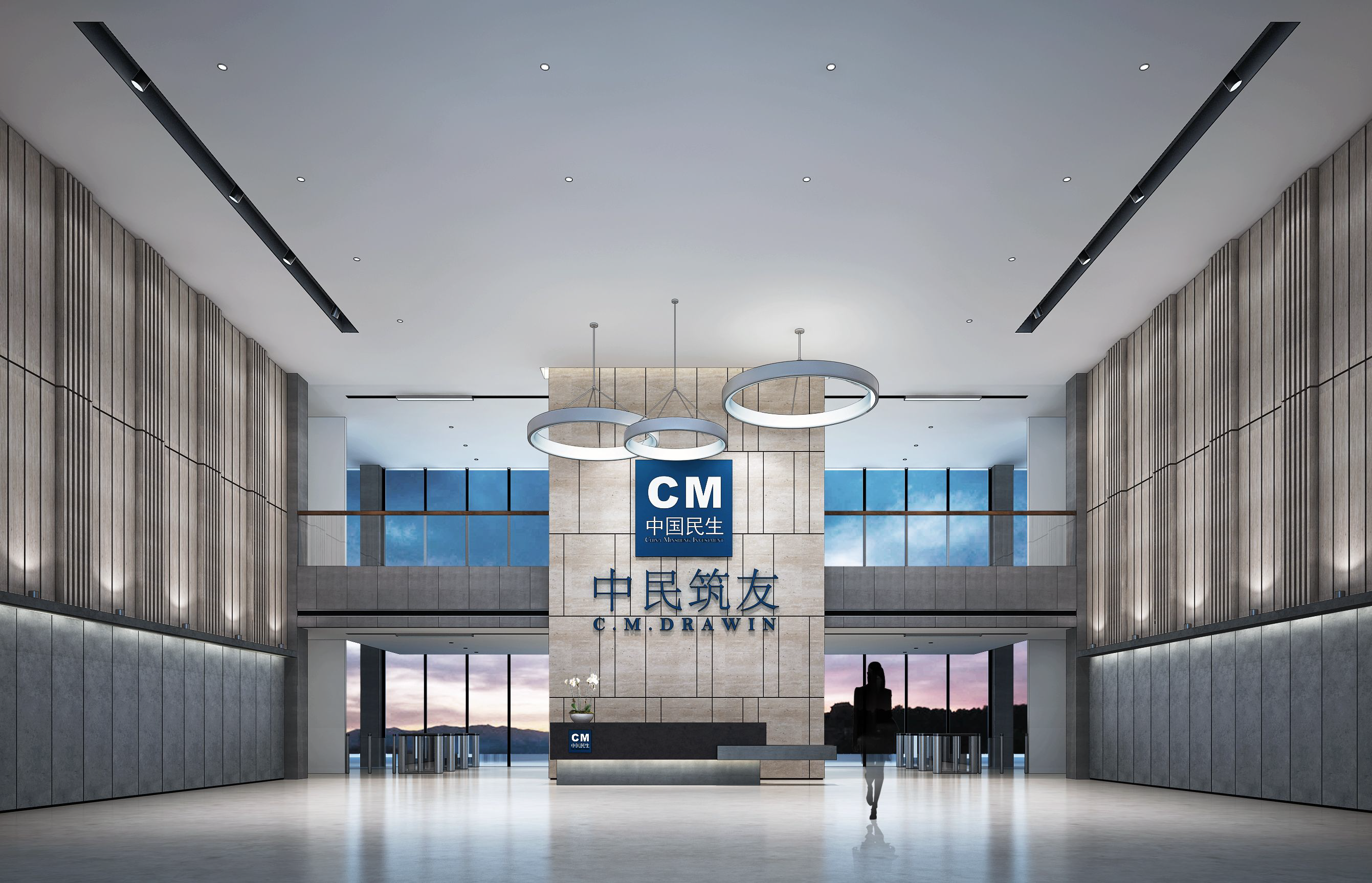 办公楼研发楼设计水泥墙工业风格办公室-7