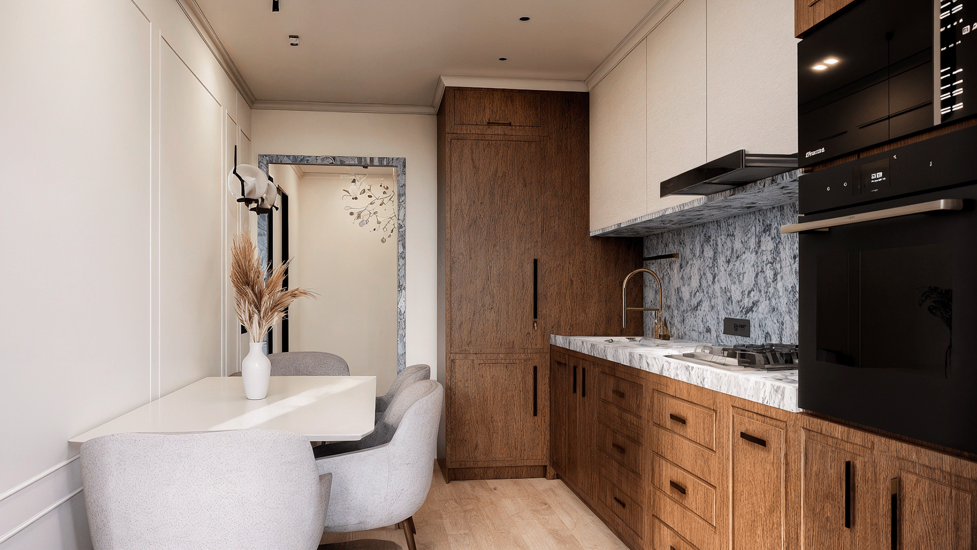 两房公寓室内设计概念,三房公寓室内设计概念丨Yelyzaveta Chmykhonkova-3