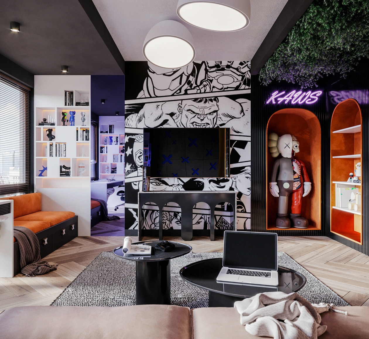 深色系公寓设计-16