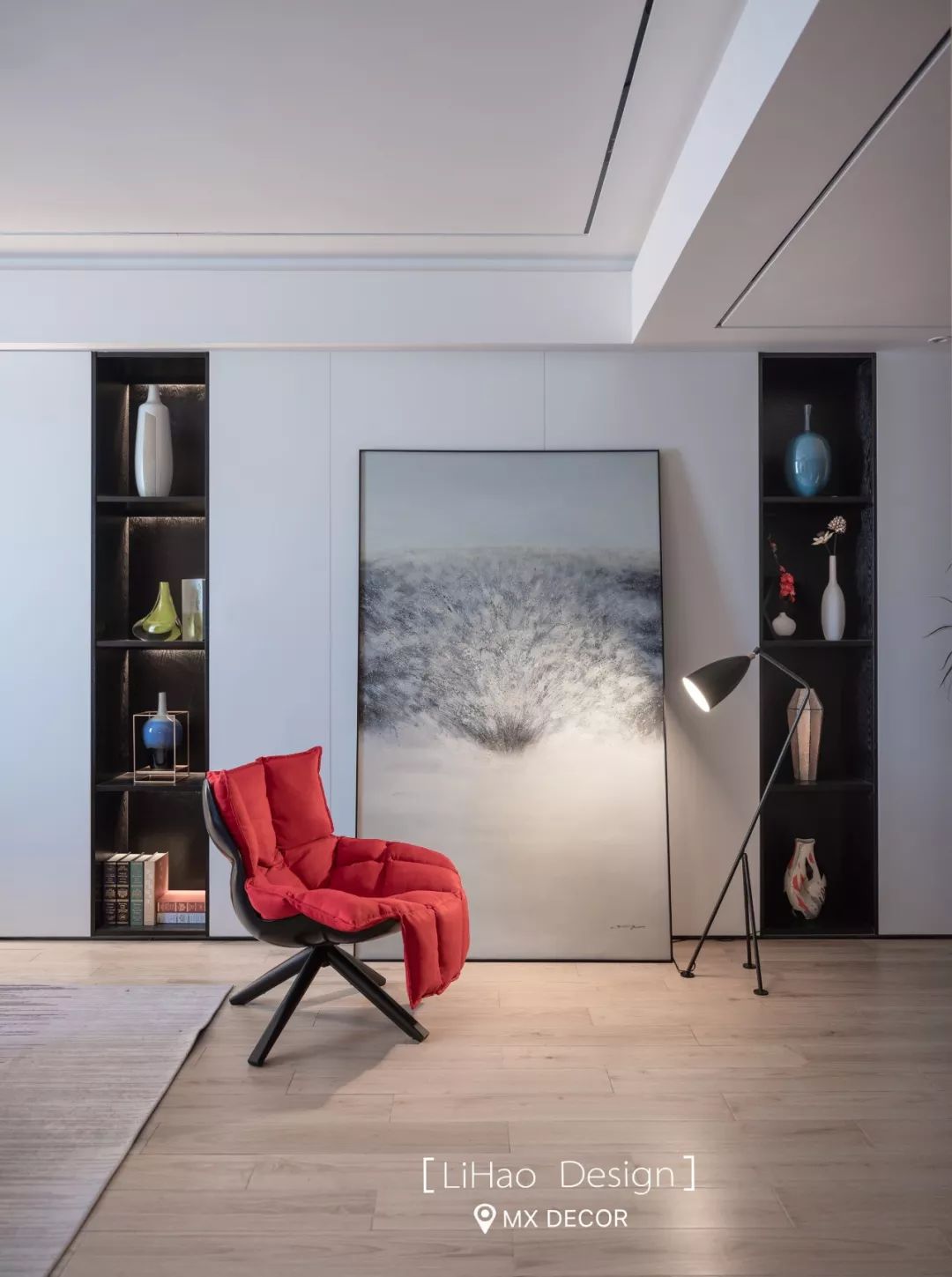 李浩-- 红绿交织,打造 125㎡现代个性家居-0