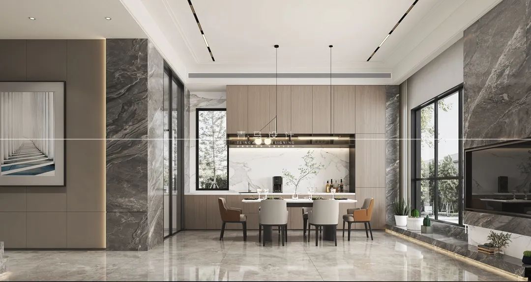 龙湖紫宸底跃现代简约空间丨青马别墅空间设计-54