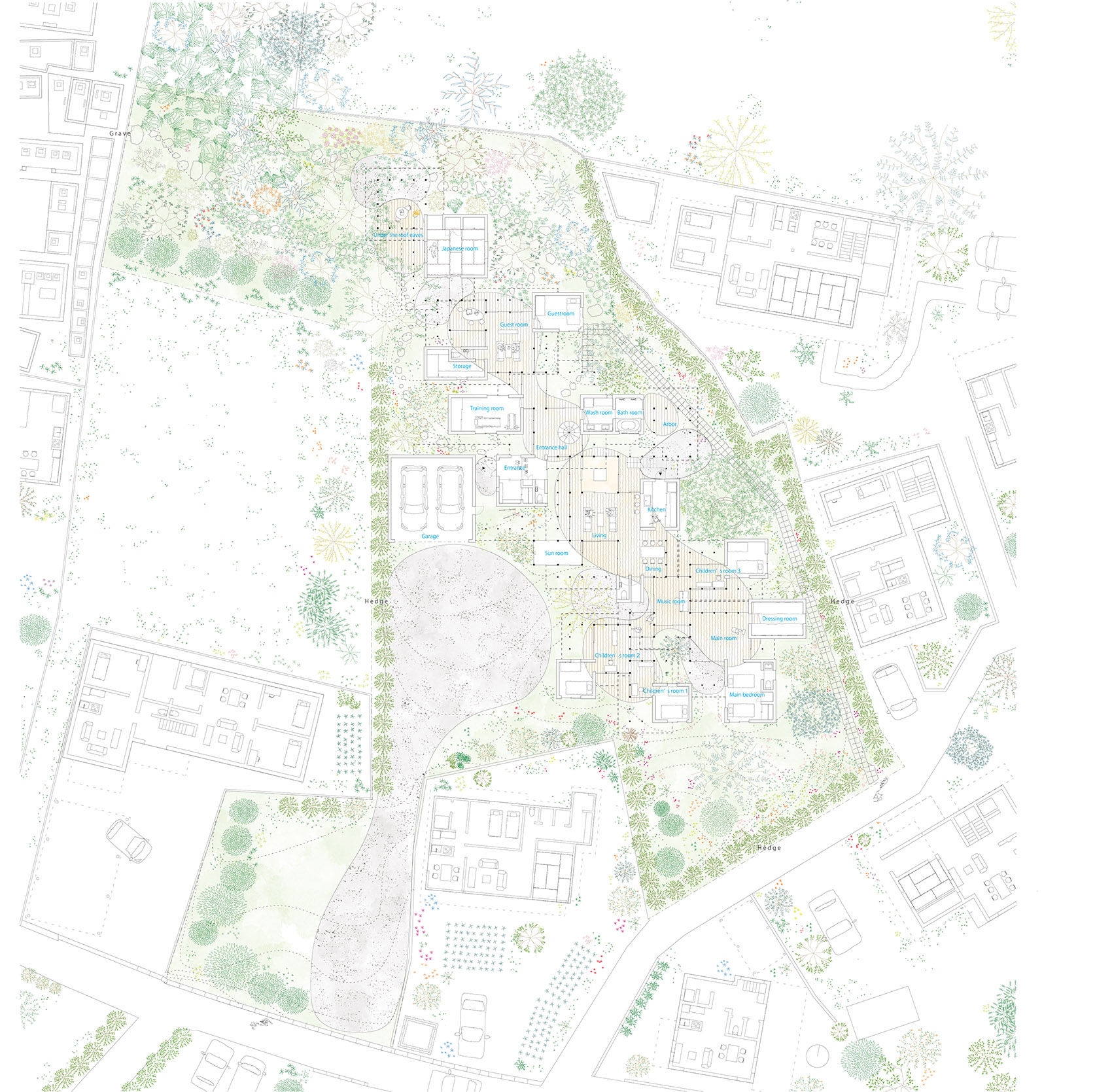 树篱围绕的房子，日本 / Studio Velocity-49