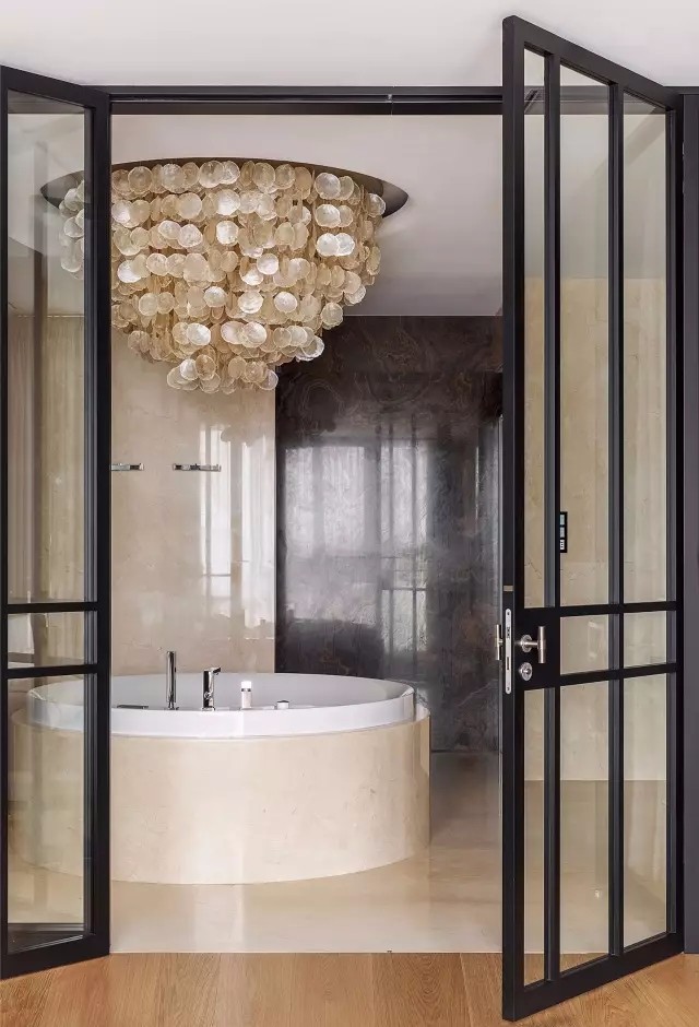 俄罗斯 380㎡简约精致豪宅 | 功能布局与艺术品相得益彰-49