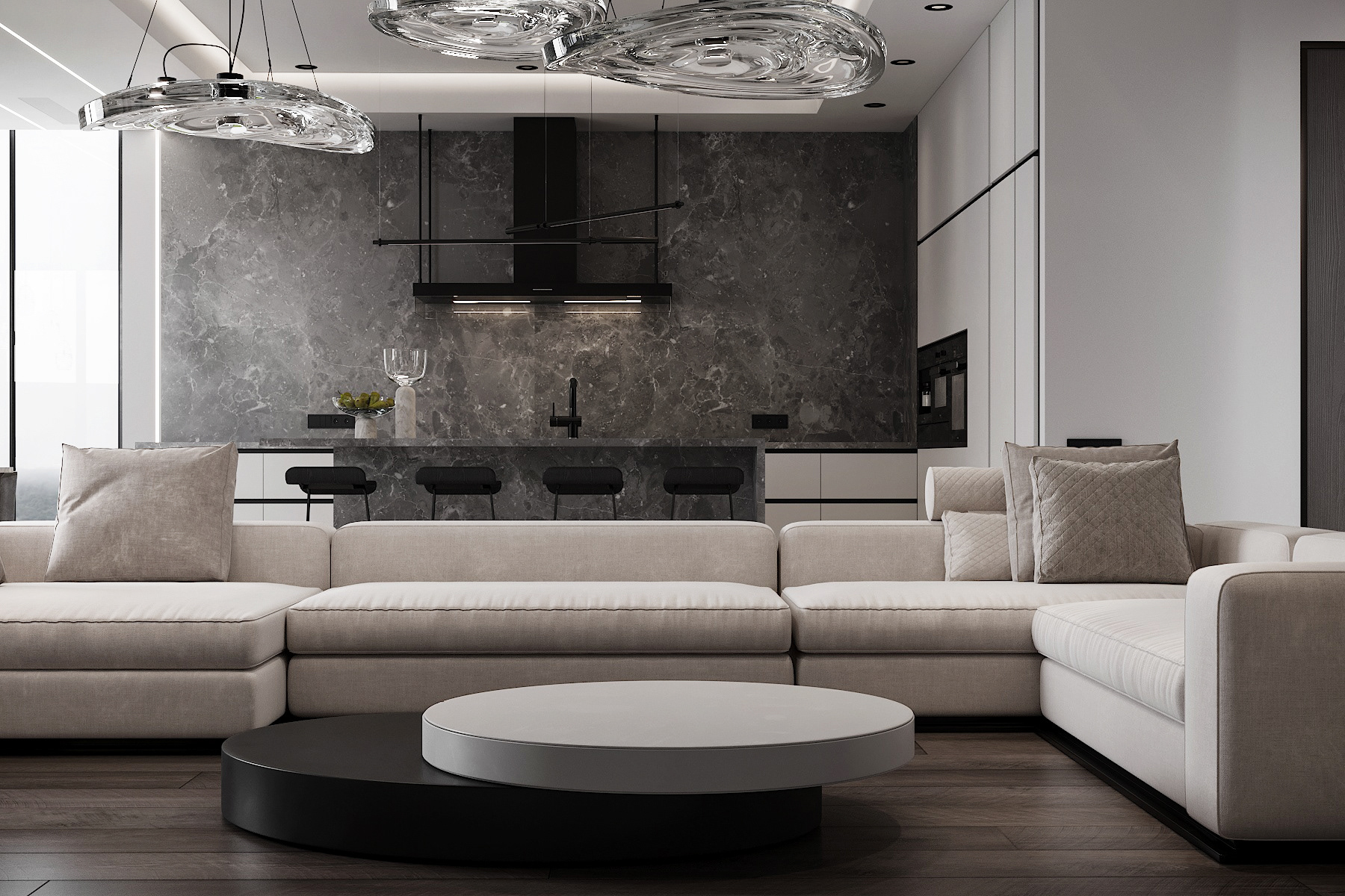 110㎡简约风公寓设计-4