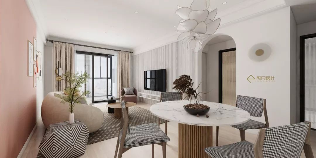 武汉「咫尺设计」打造清新温馨家居，释放空间交流互动-71