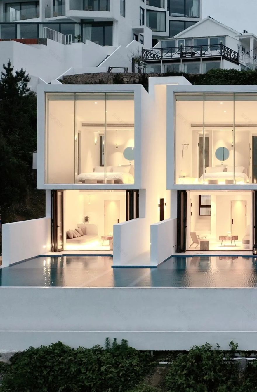 偏远海岛上的简约白色民宿-47