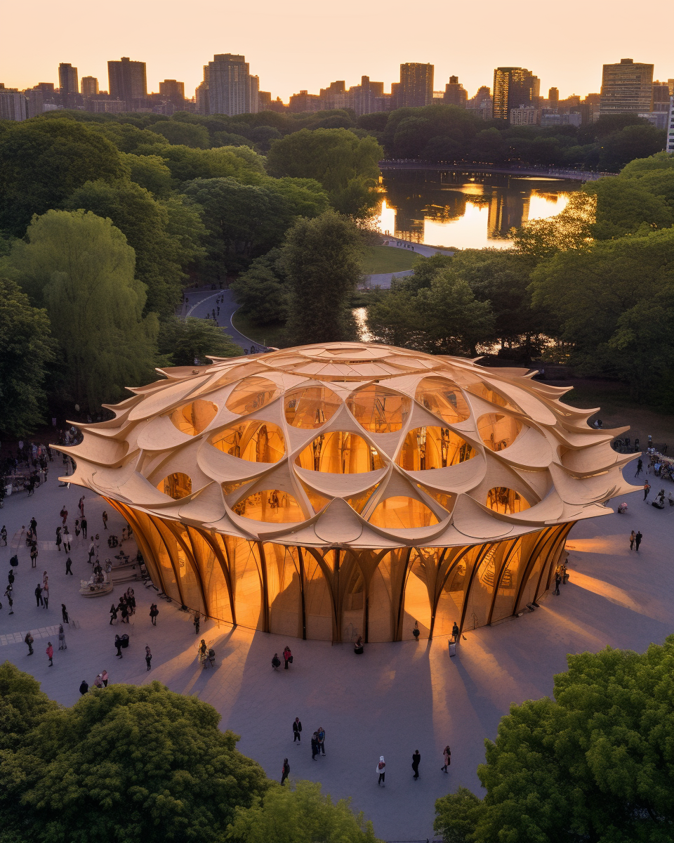 Pavilion inspired by Shigeru Ban-2