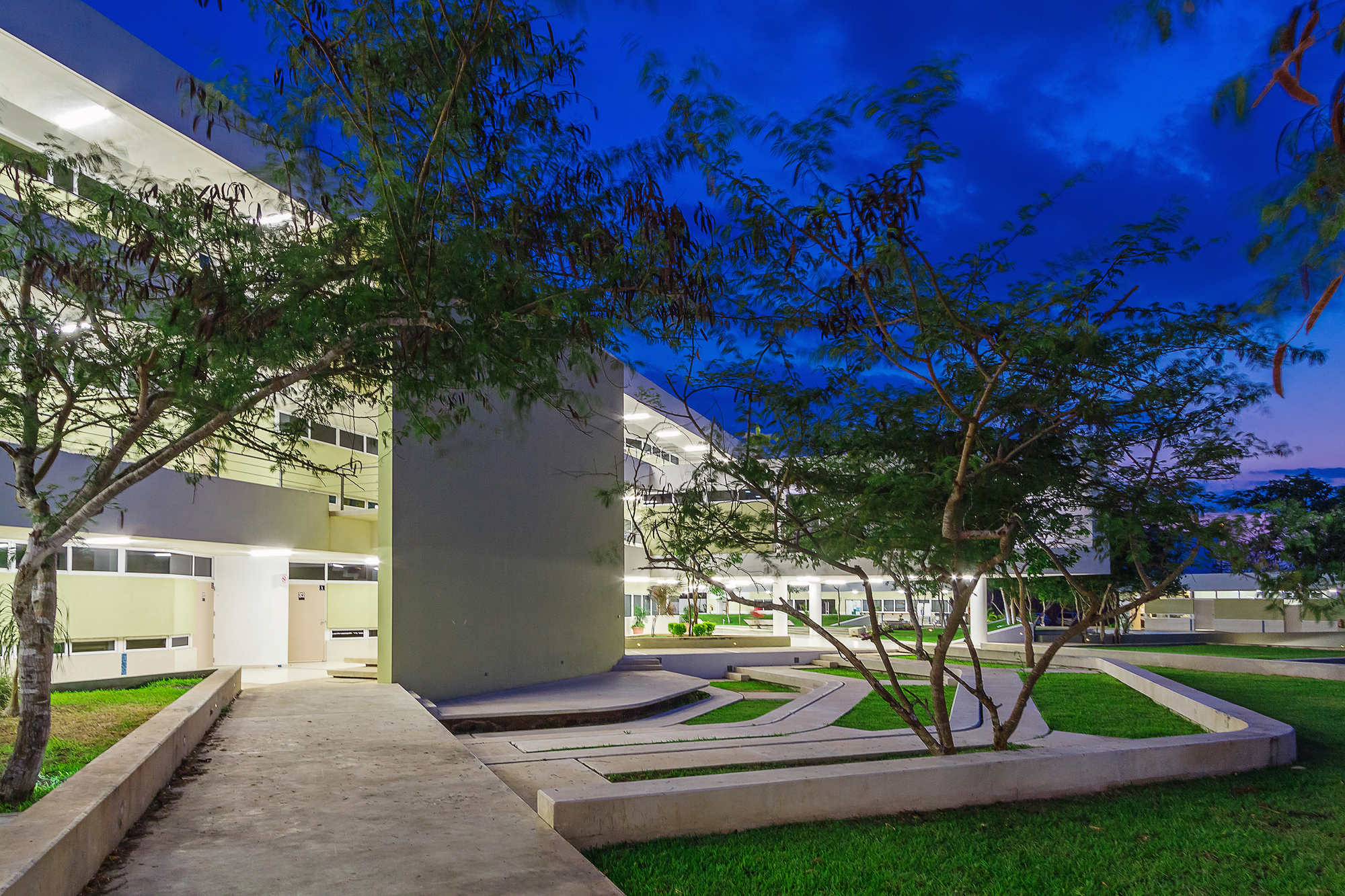 墨西哥尤卡坦自治大学教育建筑——绿色校园中的曲线魅力-17