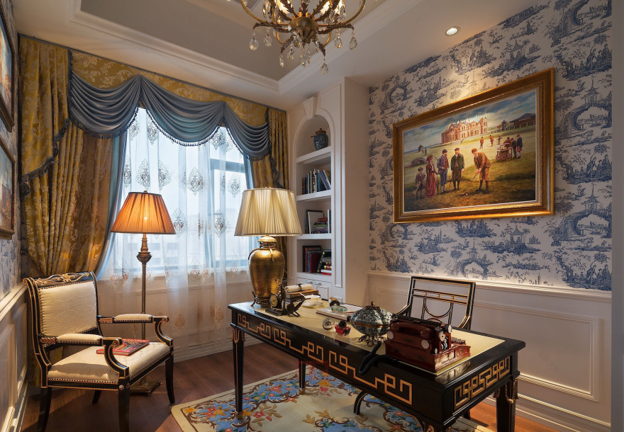 MAX出品独家 山东东营万芳园小区B户型别墅样板间(法式)-6