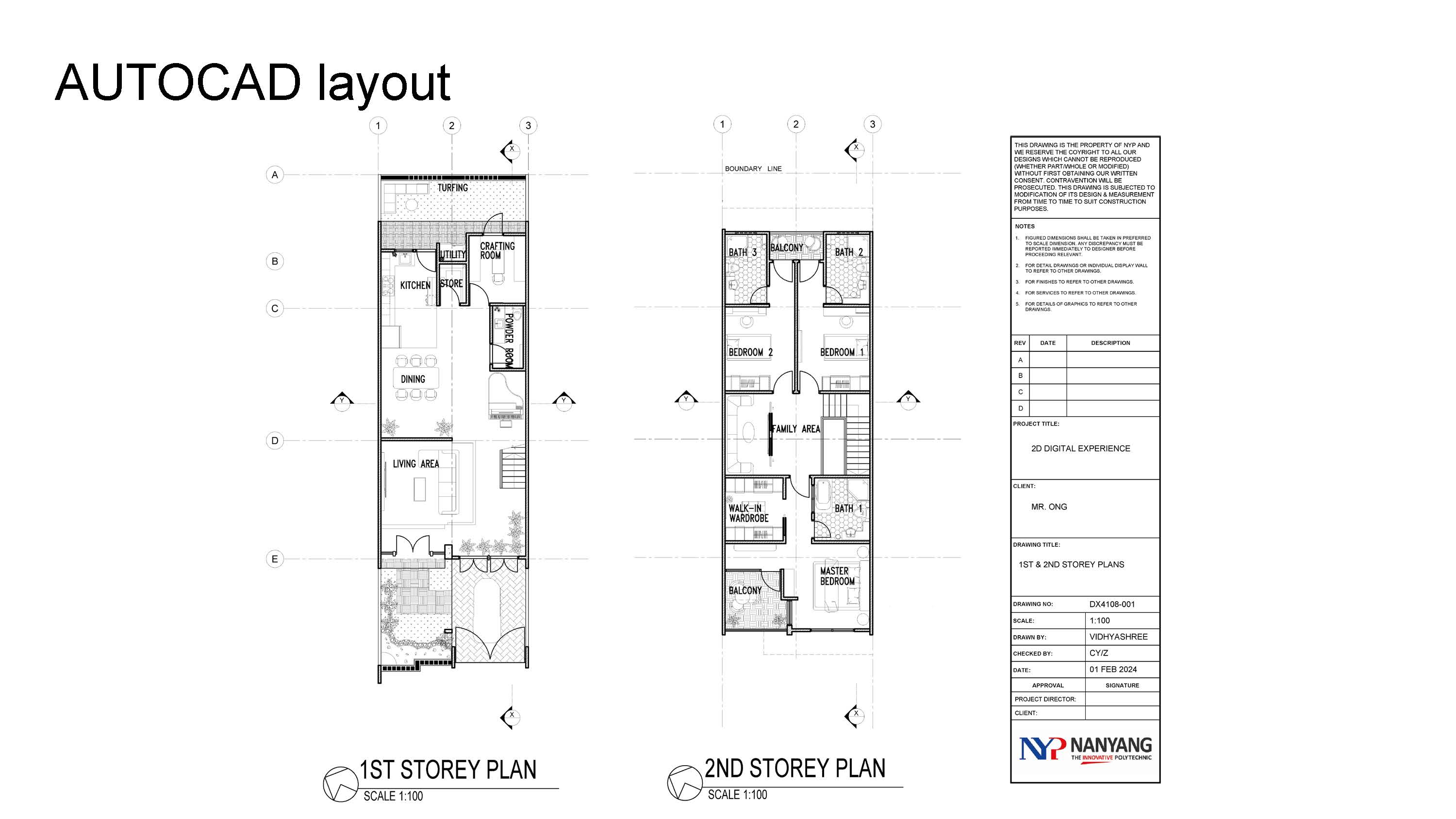 2 Storey Terrace - AutoCAD layouts-10