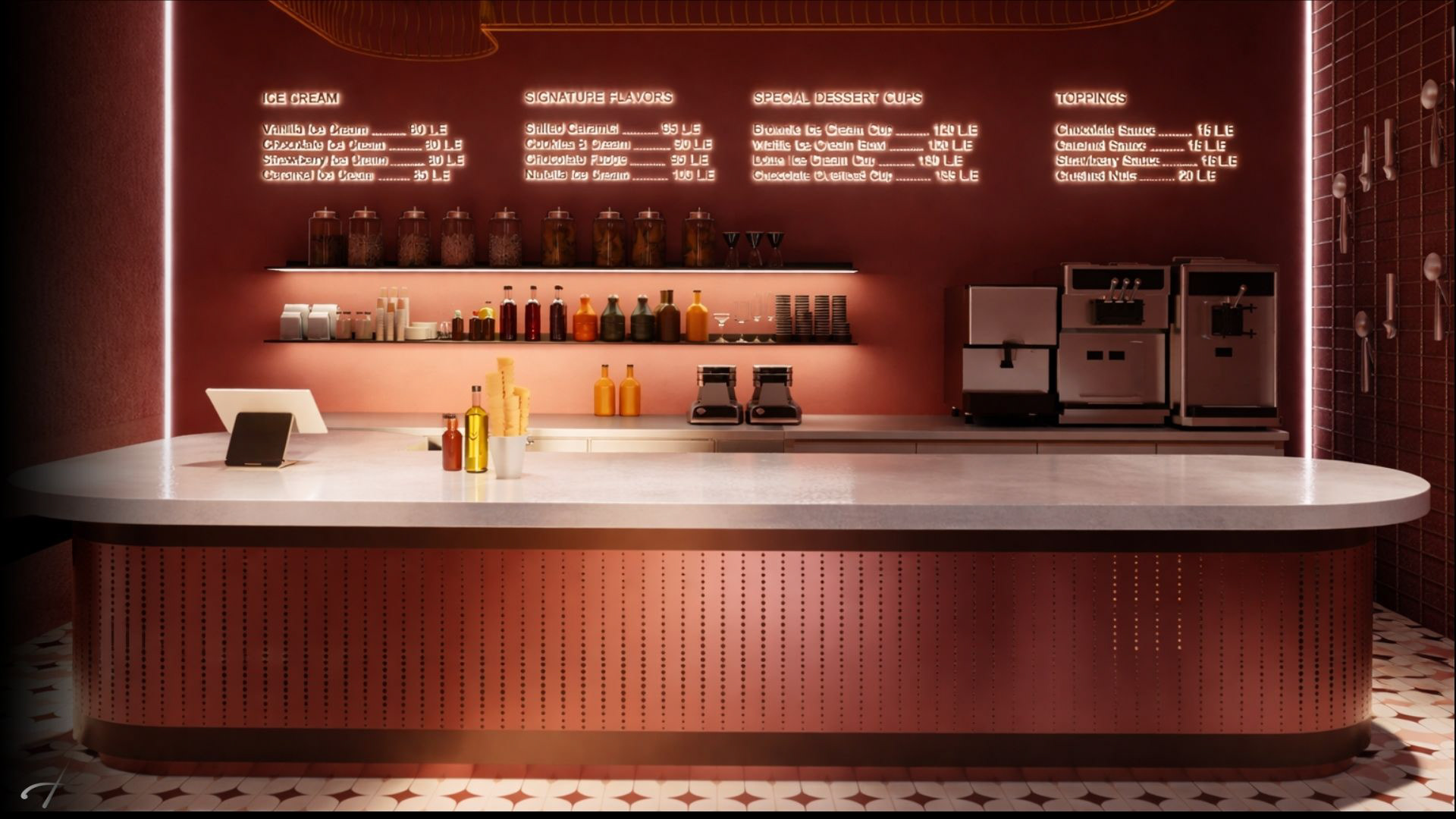 Ice Cream Shop Interior Design-3