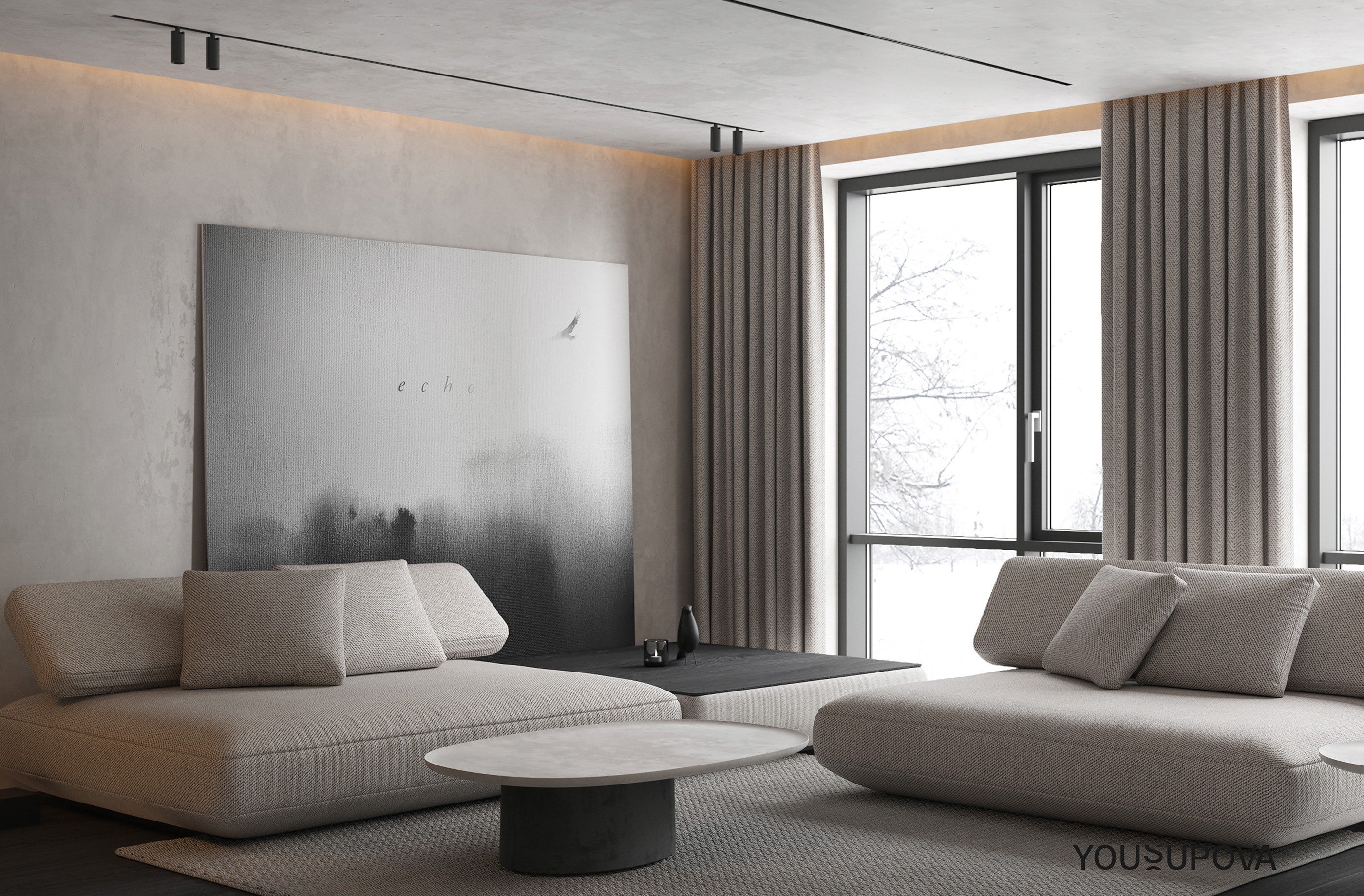水泥灰色系 空间设计-4