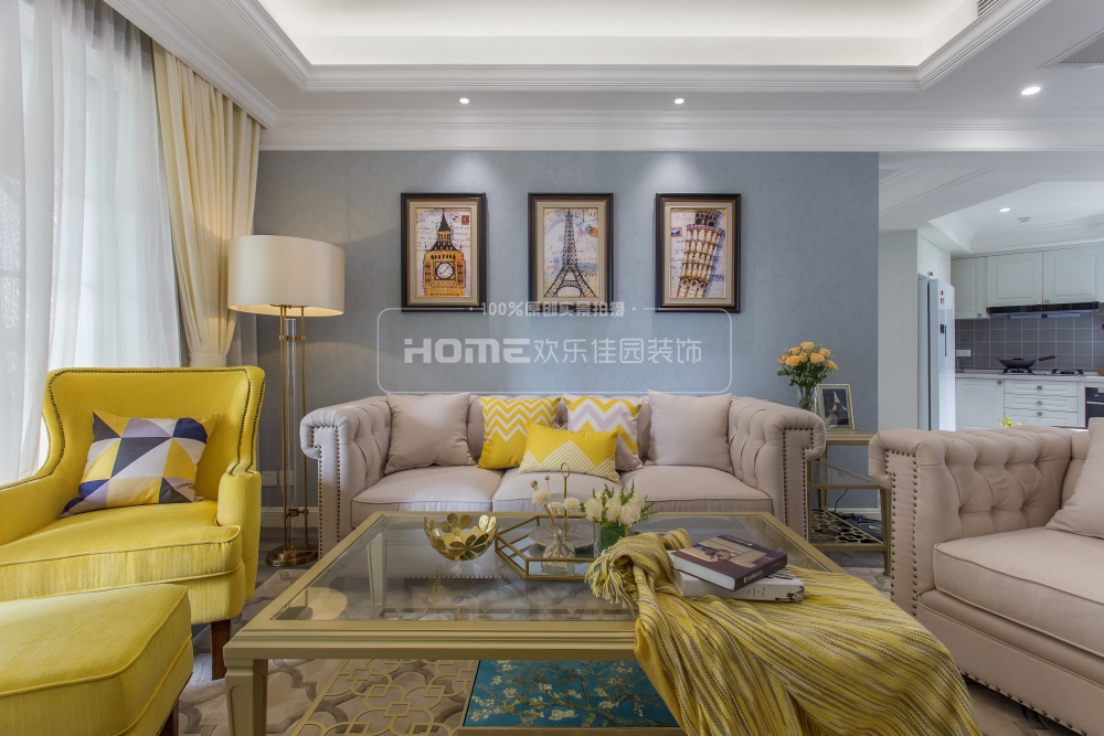 136㎡美式风格住宅  欢乐佳园装饰-18