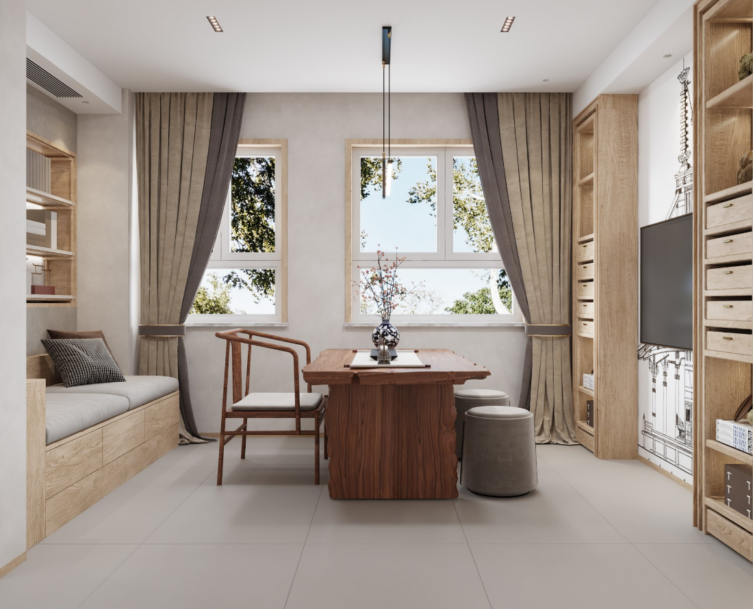 原木极简日式风格空间设计-9