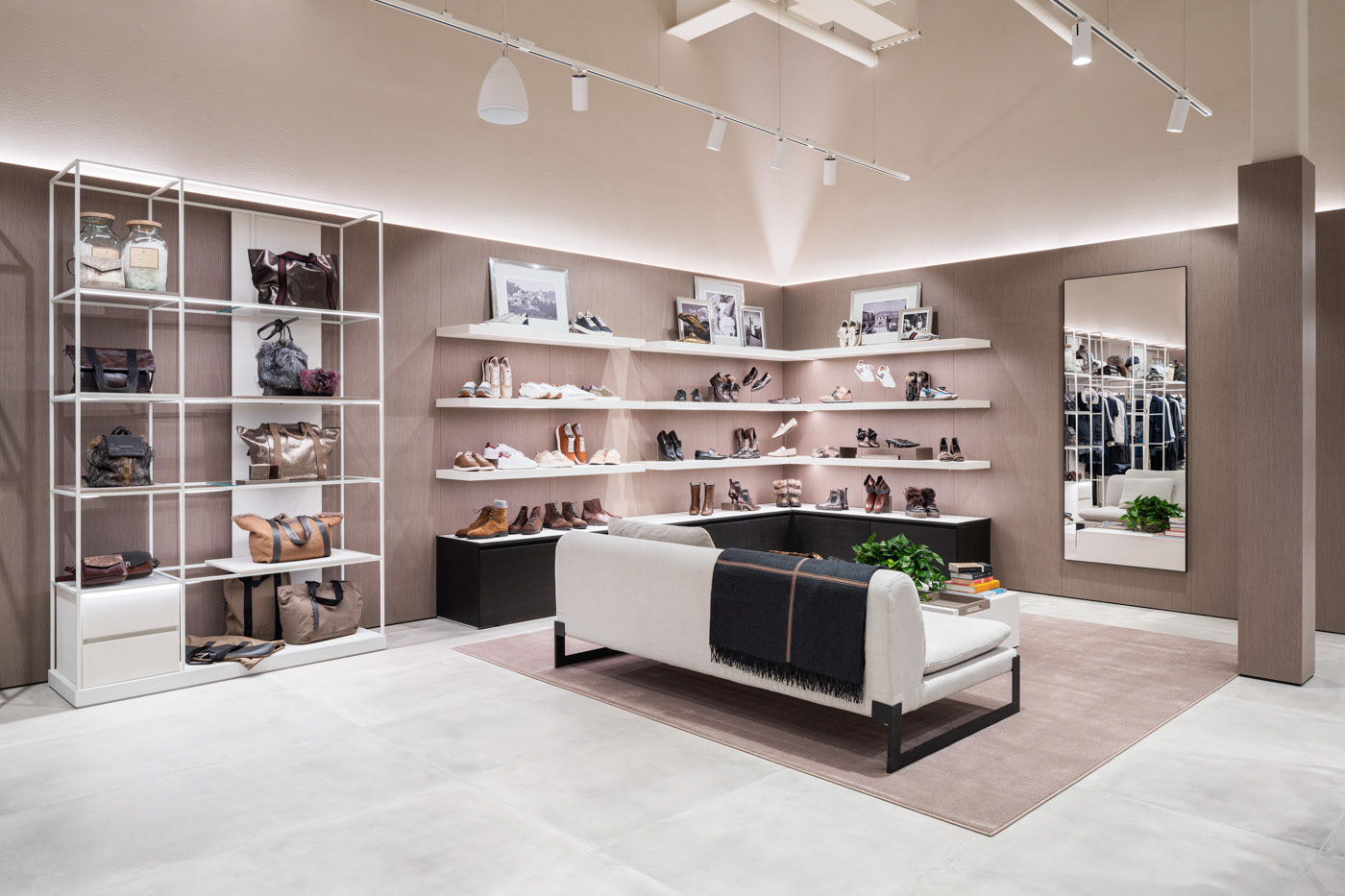 Minimalist Clothing Store Interior Design with Modular Display System-11