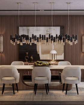 Mid century modern dining room.
