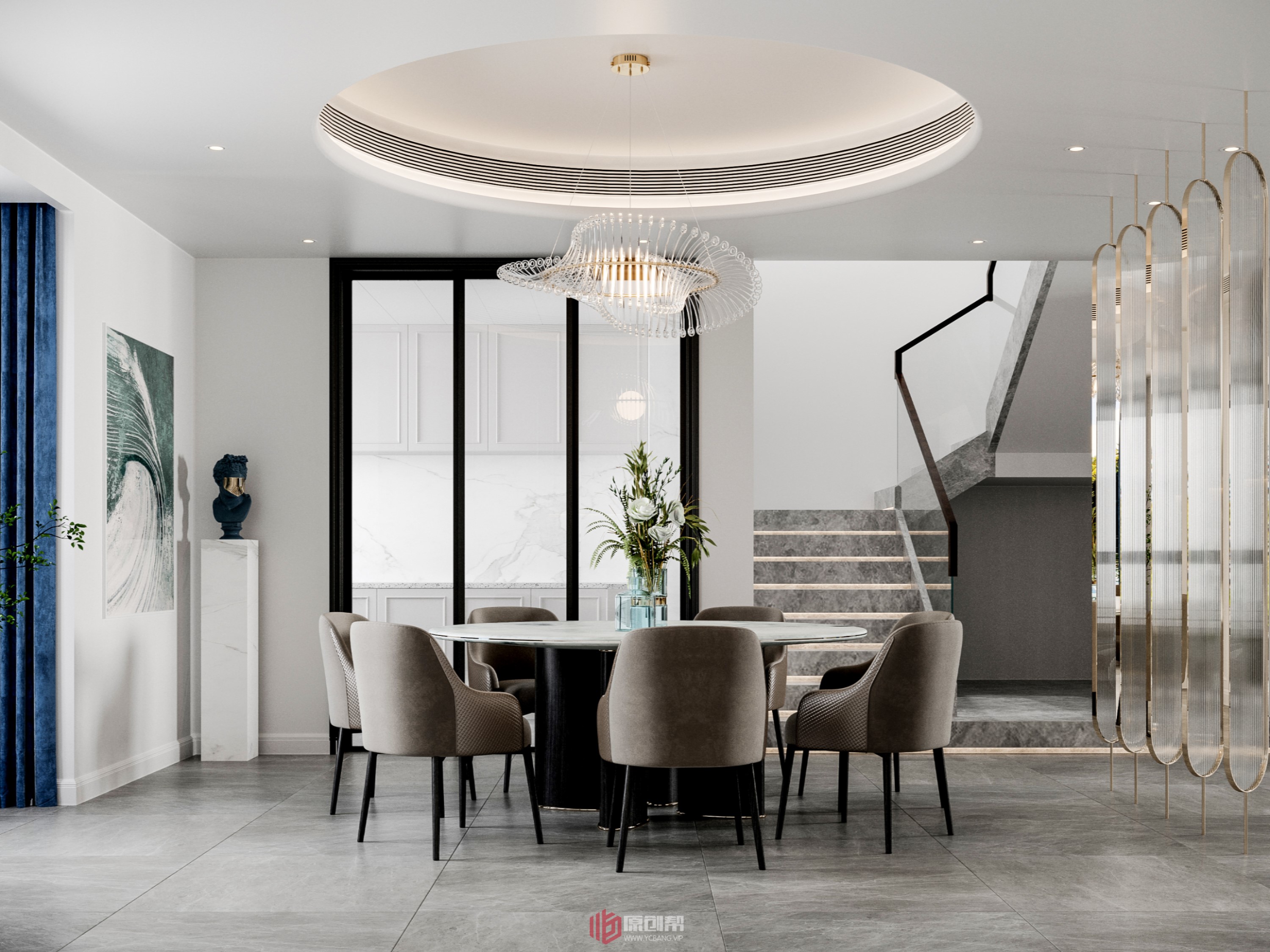 法式别墅设计丨MR.HEDesign何皓作品-4