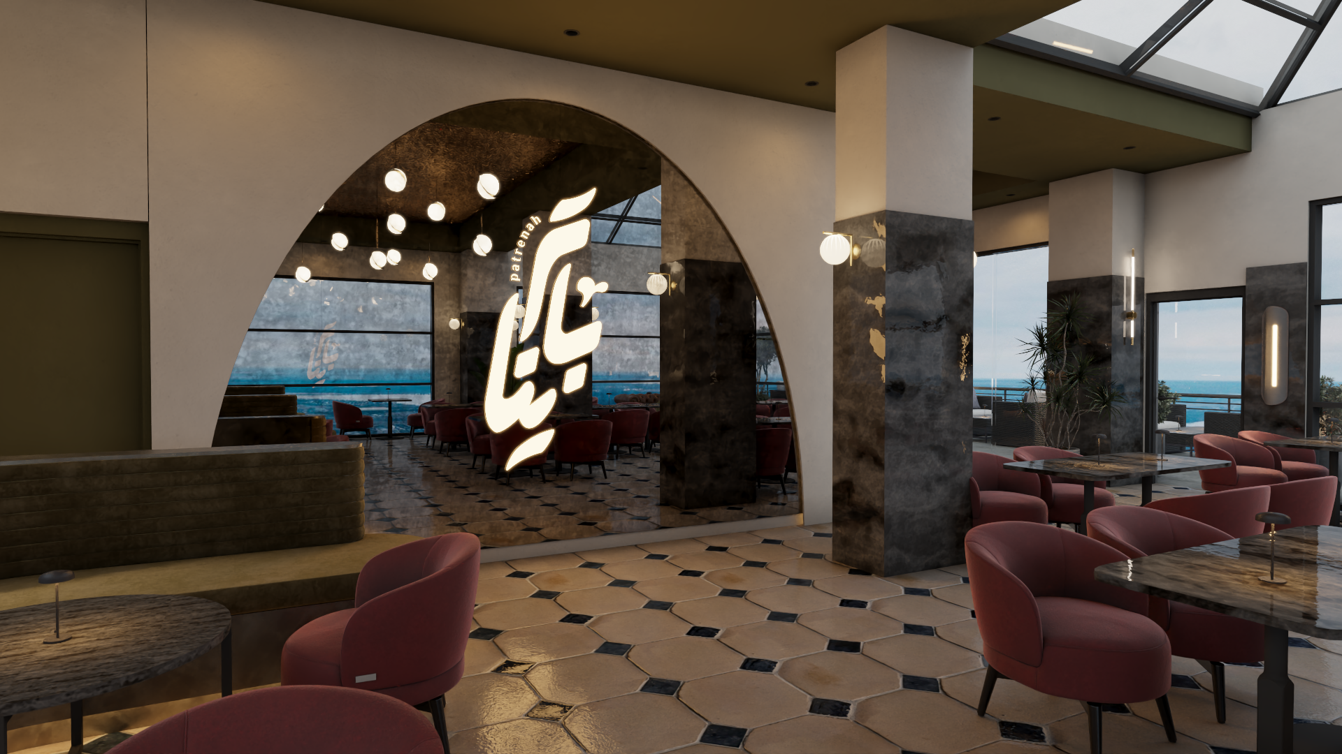 餐厅和水烟休闲室室内设计丨沙特阿拉伯-37