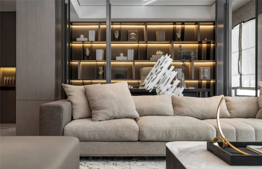 一然设计 | 金泰中央公园下叠样板间,生活美学的极致呈现-17