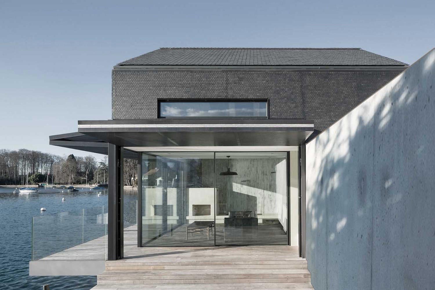 Beautiful house situated between the banks of Lake Thun that offers panoramic views of the lake and mountains   CAANdesign  Architecture and home design blog-6