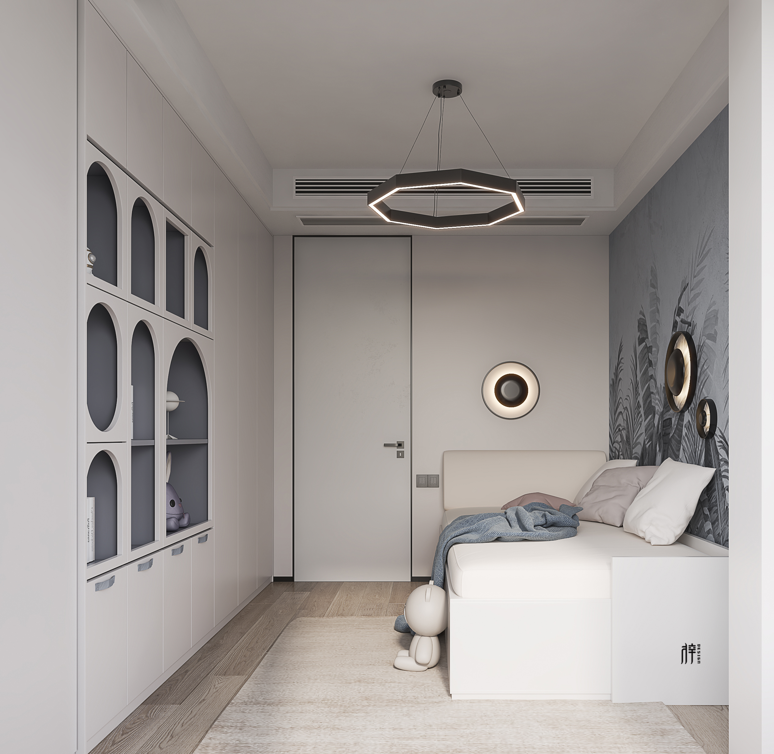 北欧平层设计 · 极简之美的空间呈现丨梓空间视觉-4