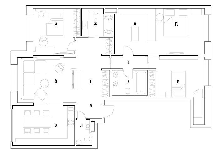 黑奢极简三口之家精致公寓丨Studio Artimitro Interiors-8