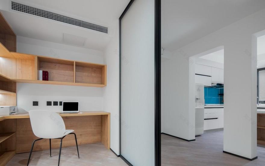 简约黑白灰,138㎡单身男士的现代家居设计-20