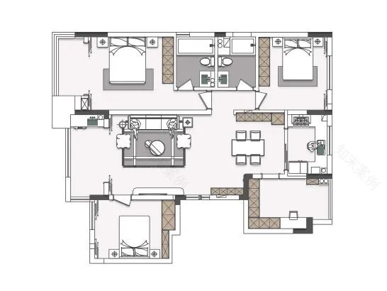 北欧法式洋房设计丨山水设计师杨倩-11