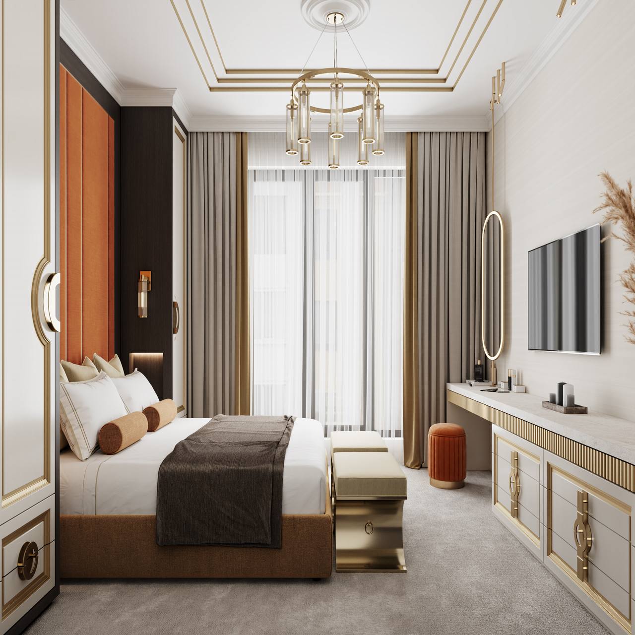 金色和白色搭配出高级感 | DE＆DE-18