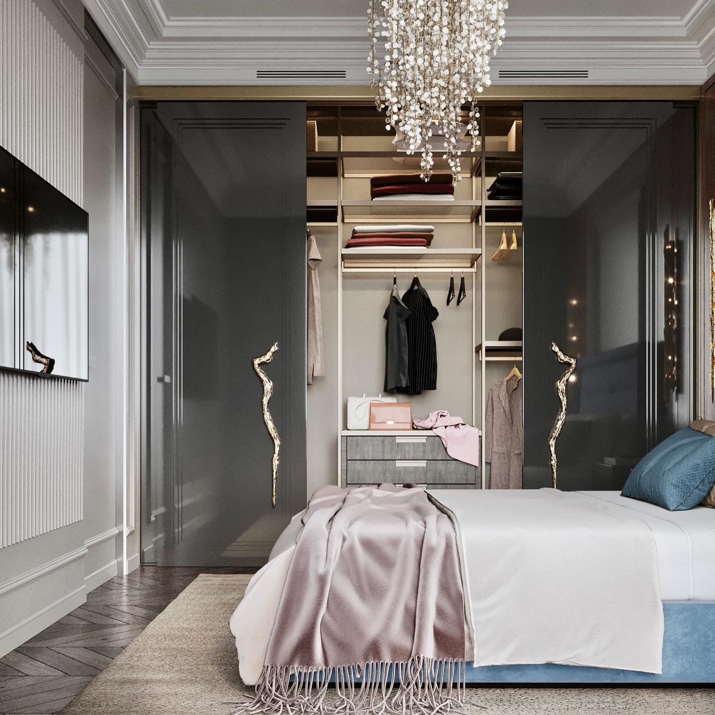 卧室嵌入式衣柜设计丨INJIR室内设计工作室等-46