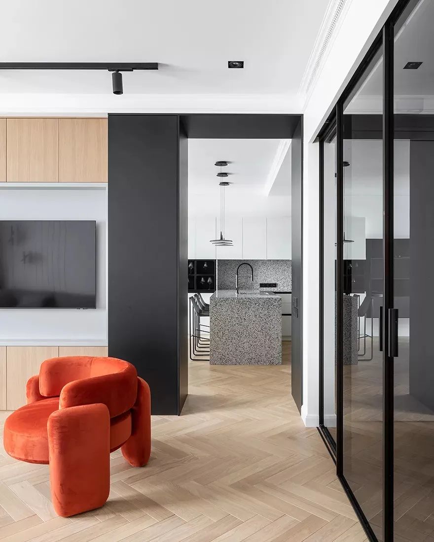 黑白魅力 · 120㎡艺术空间设计丨Alexandra Burmistrova-9