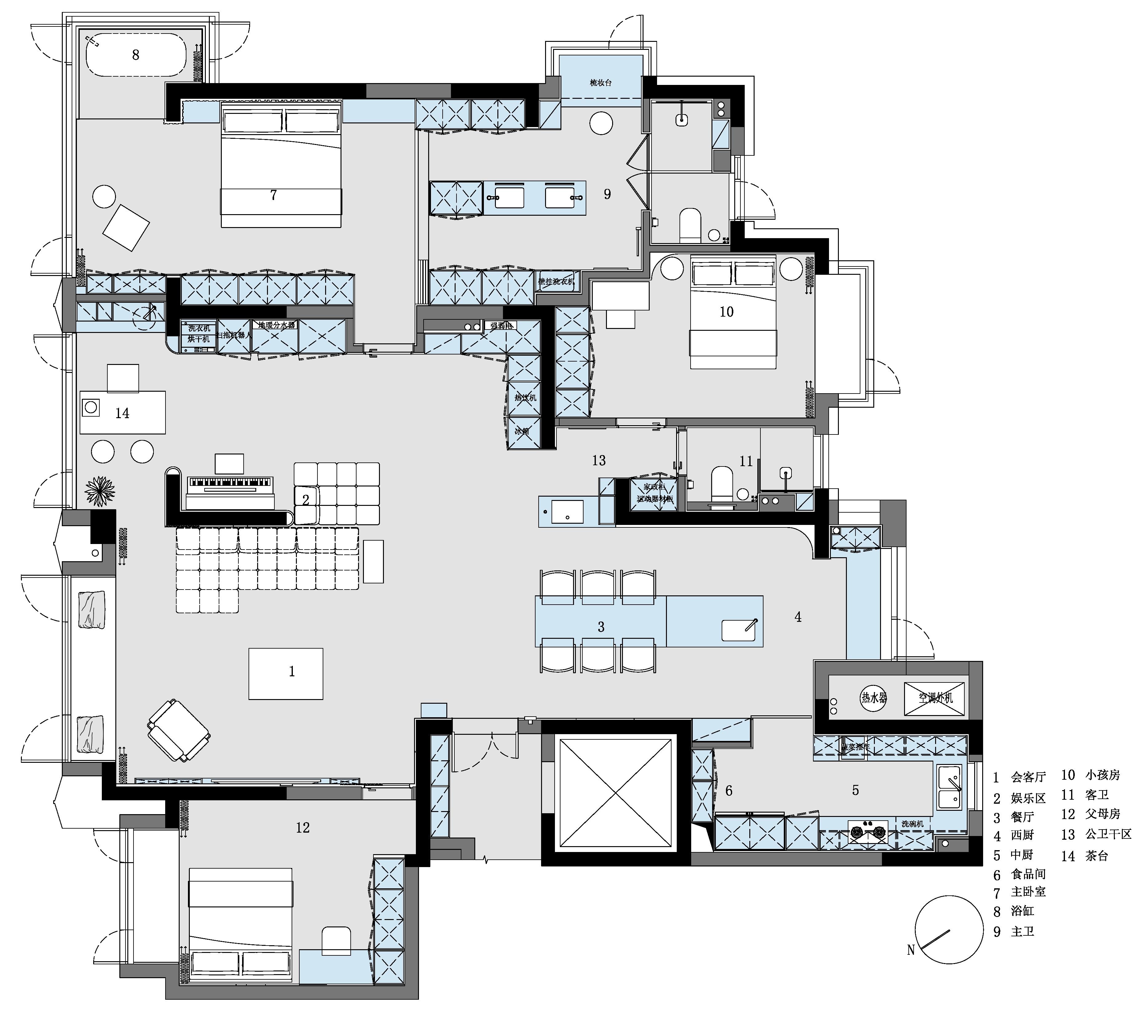 高颜值景观大平层设计丨中国南昌丨南昌阿鹤设计-10