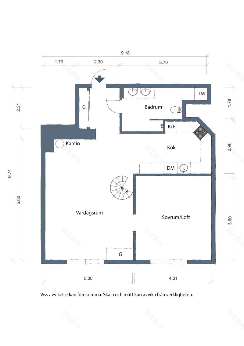 斯德哥尔摩屋顶公寓——黑白浪漫空间-26