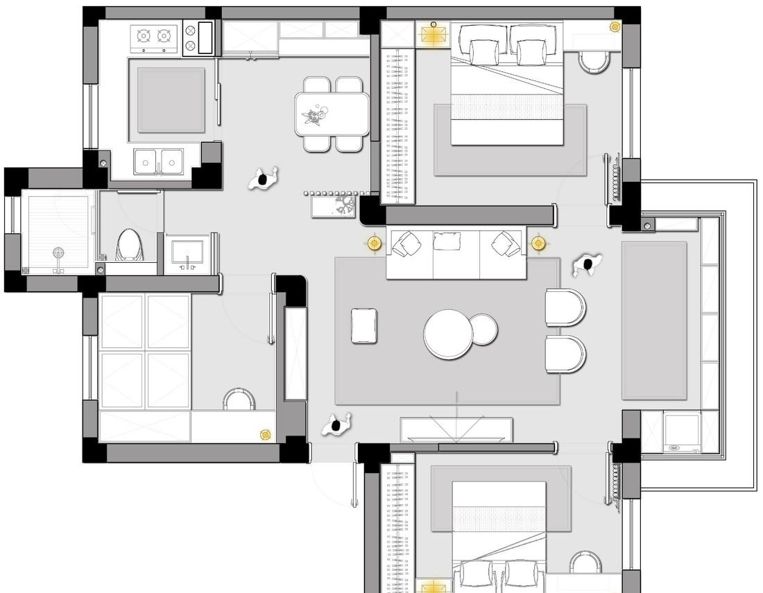 起点·设计丨平层丨78m²日式空间,在家也能宅出美好！-8