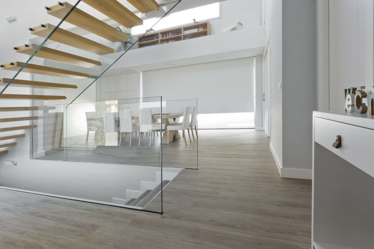 roller blinds installed in minimalist home-8