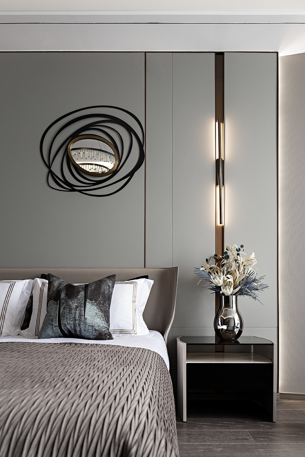 雕塑艺术与光影的奢华平层设计-27